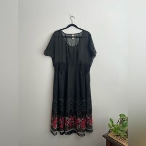 Romantic Free People Sheer Floral Dress